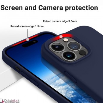 Silikoninis 1.5 mm.storio dėklas - mėlynas (Apple Iphone 15 Pro) Silikoninis 1.5 mm.storio dėklas - mėlynas (Apple Iphone 15 Pro)